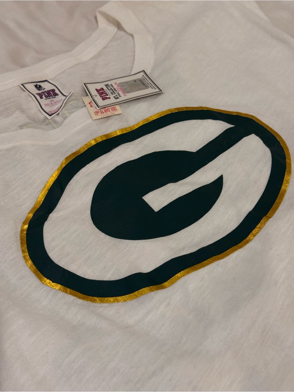 Victoria’s Secret pink Green Bay packers t shirt NFL y2k collection vintage